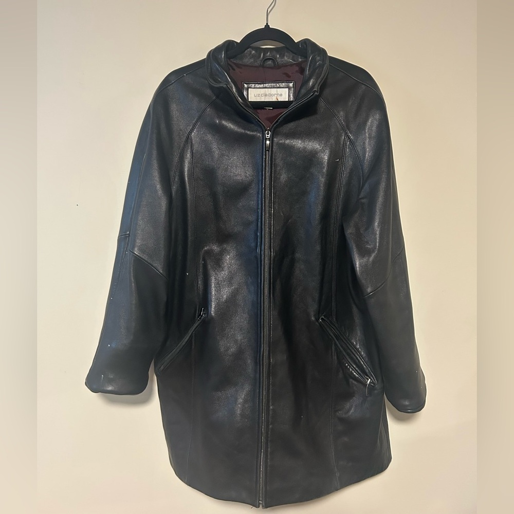 Liz Claiborne Black Leather Jacket